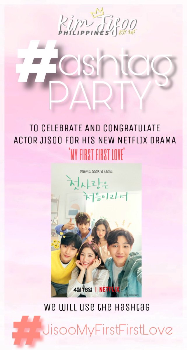 actorjisooPH's tweet photo. [ANNOUNCEMENT] 

Join us as we celebrate another milestone in Actor Jisoo’s career. Don’t forget, premiere starts tomorrow April 18. #JisooMyFirstFirstLove https://t.co/IVAurm3aXn