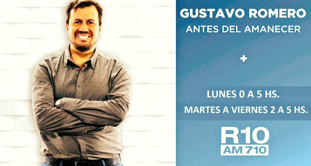 Radio10's tweet photo. #AntesDelAmanecer #NovenaTemporada | @GustavoRomero10 te acompaña hasta las 5 de la mañana de @Radio10 #AM70 #SiempreLaRadio. Información, música, temas para charlar y mucho más. Hoy queremos saber: ¿Qué cosas hacías con tal de no estudiar? (por ejemplo ¿Dibujas? ¿Ordenabas? https://t.co/tQwlzJBDlg