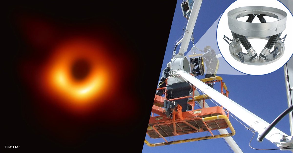 PhysikPi's tweet image. Hexapods from PI ensure the exact positioning of the reflectors in @almaobs telescopes on the Chilean plateau and are part of the success story for imaging the #BlackHole in the M87 galaxy. Read more in the new blog post: bit.ly/2Izrkmz #precisionpositioning