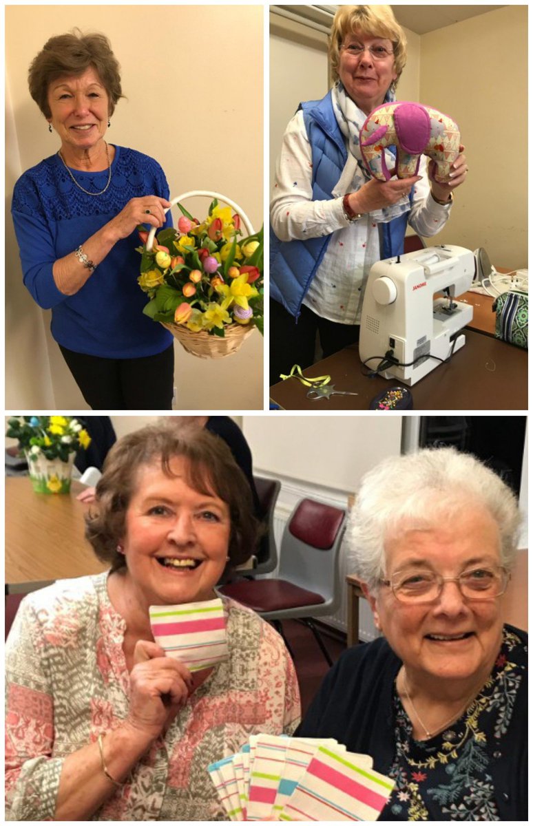 Another busy sewing and flower arranging night for our talented members! #crafts #sewing #floralart #womensinstitute 😍😍