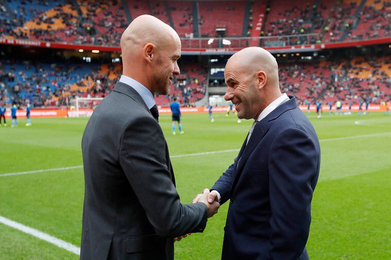 Lennart56's tweet image. Je hebt twee keuzes en je moet kiezen (anders sterft er ieder uur een baby koala)! Onder welke trainer speelde/ speelt Ajax het beste voetbal: Erik ten Hag of Peter Bosz? #delijnenzijnnuopen #startvoting