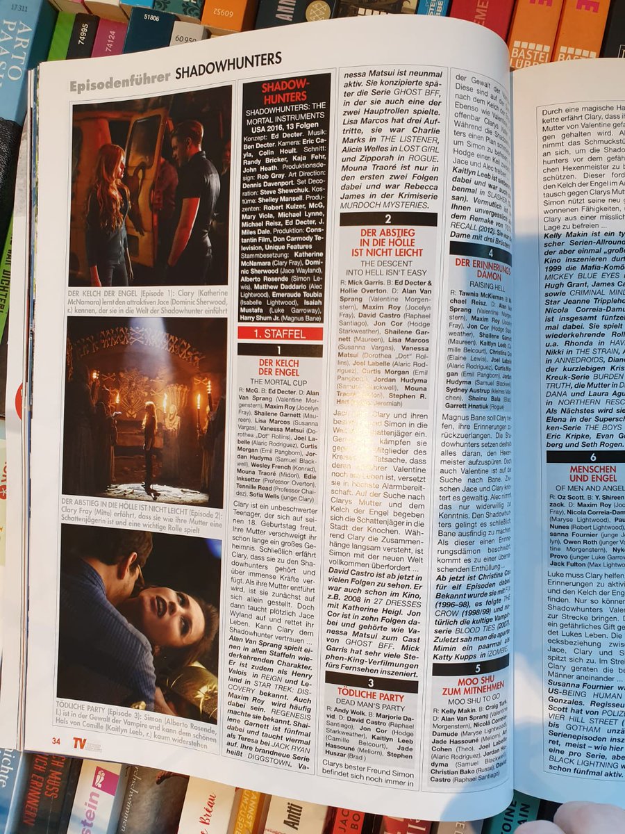 ShadowfamD's tweet photo. #Shadowhunters promotion in a German TV magazine (1/2)

#SaveShadowhunters https://t.co/3vktOJlFYD