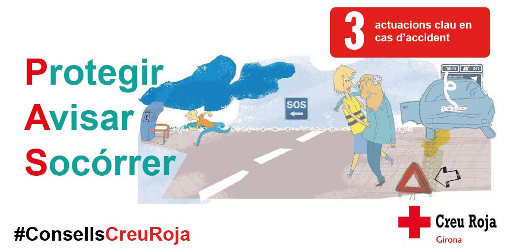 Quan passa un accident, no podem permetre que els nervis o el desconeixement ens impedeixin actuar correctament. Segueix la conducta PAS per evitar-ho: Protegir, Avisar i Socórrer #ConsellsCreuRoja #OperacioSortida