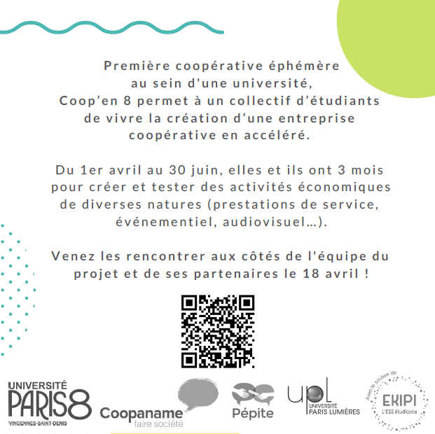 J-1 avt la cérémonie d'ouverture de #Coopen8, la 1ère #coopérative éphémère étudiante!
Les étudiants entrepreneurs de la #coop ont répondu hier à leur 1ère commande &amp; ils ont encore beaucoup de surprises pour vous 😎
Venez-les rencontrer demain à <a href="/UnivParis8/">Université Paris 8</a> #entrepreneuriat #ESS