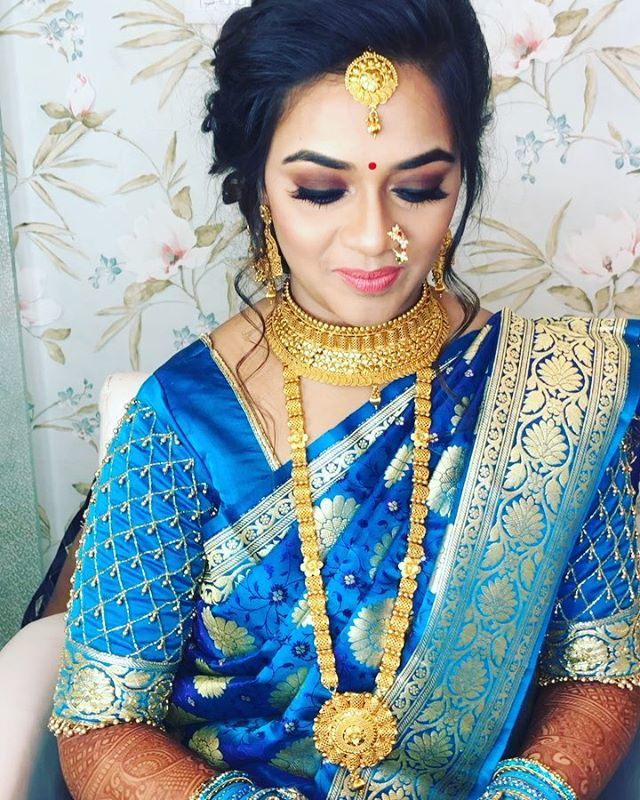 87 Likes, 1 Comments - Arishaa Sarees (@arishaasarees) on Instagram: “~ ~  S… | Indian wedding hairstyles, Wedding dresses for girls, Bridal hairstyle  indian wedding