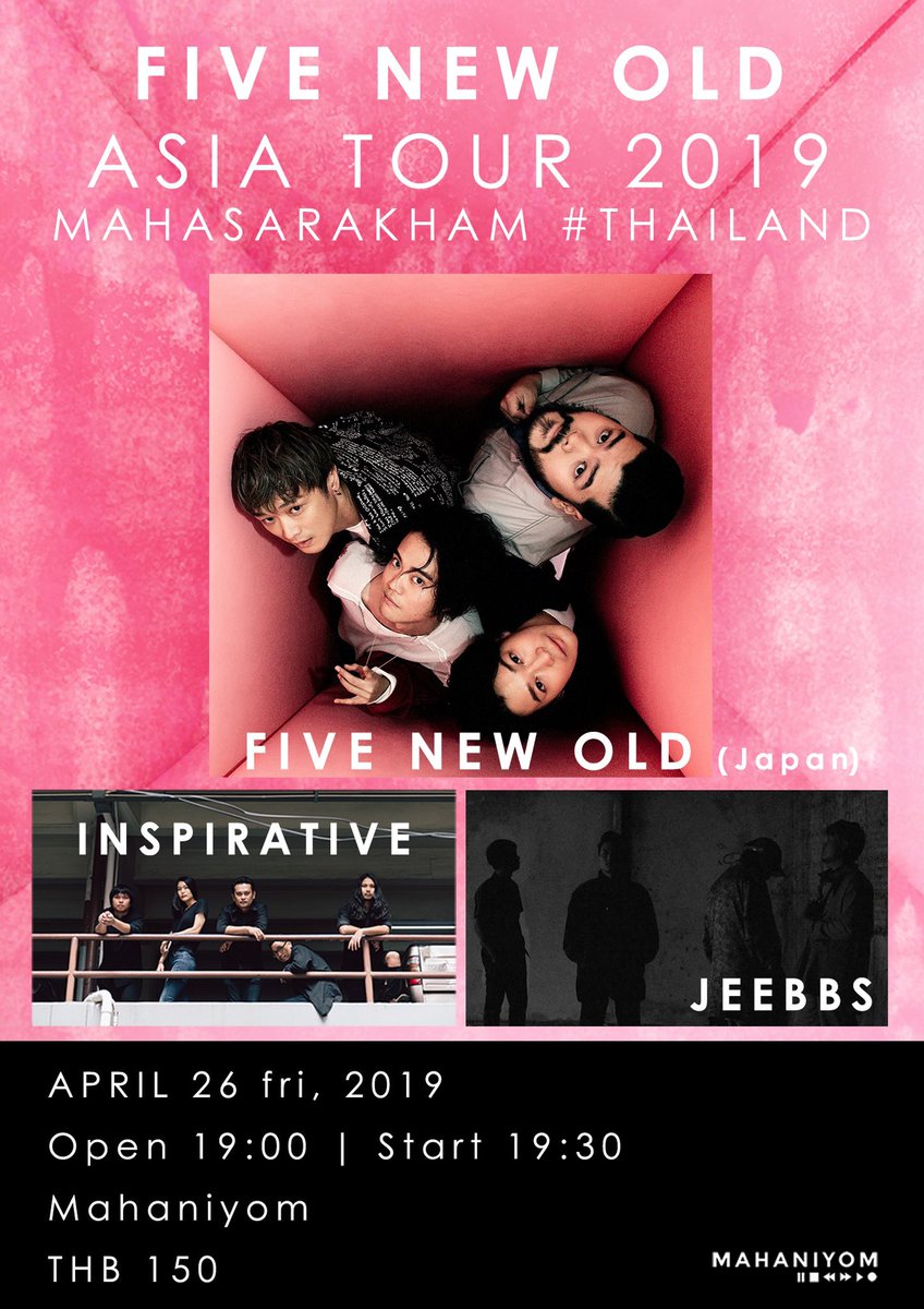 fivenewold's tweet photo. 【LIVE】
Thailand
We are coming to see you in few weeks🇹🇭
Tickets are on sale now🎫🎙🎸
#Safeplanet
#INSPIRATIVE
#JEEBBS https://t.co/RAImmuMEed