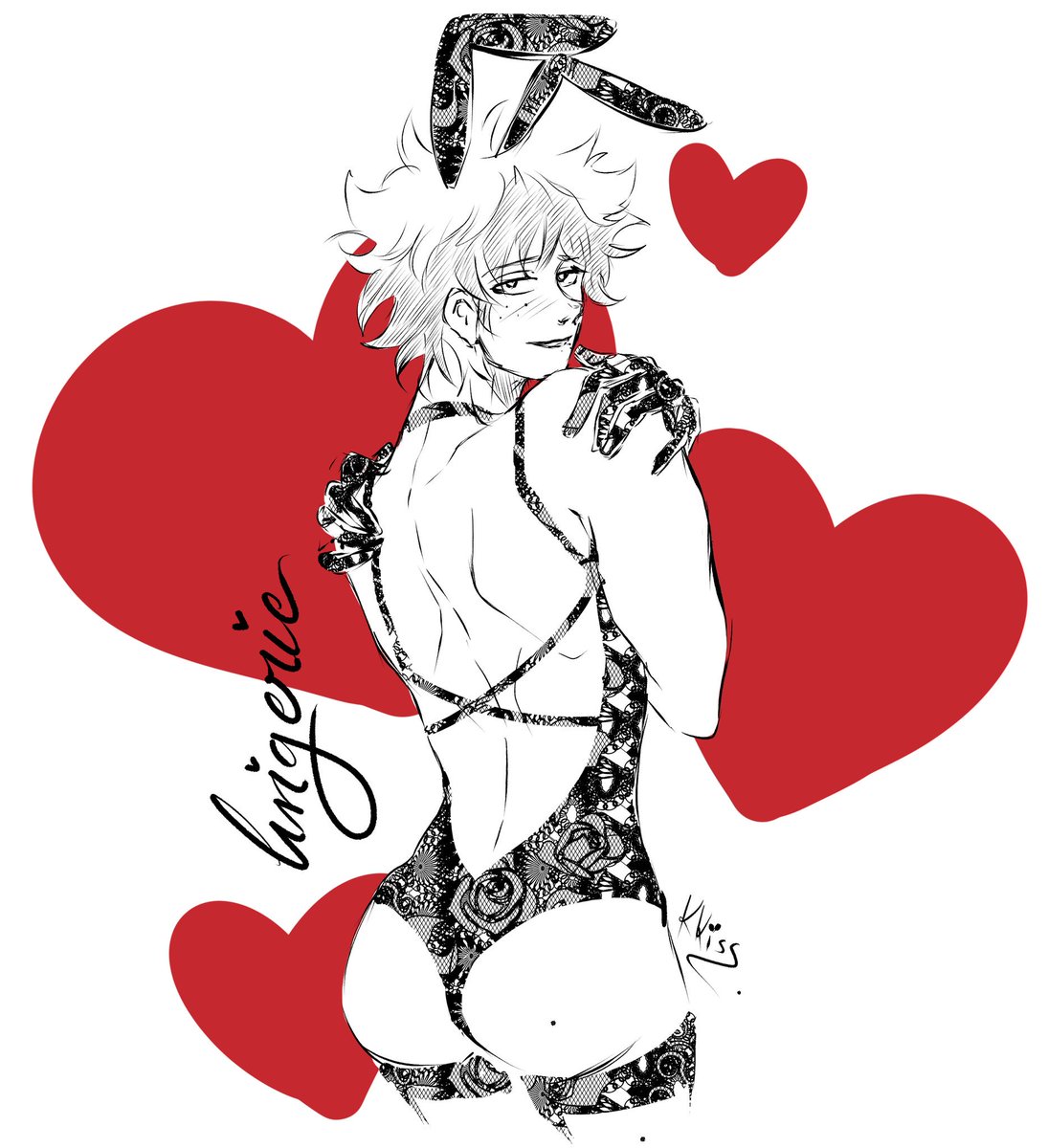 kkiss_bl's tweet photo. The finished. There were new lingerie brushes and it was necessary #katsudeku #bakudeku #yaoi #boyslove #yaoidraw #bottomdraw https://t.co/wvzIubHmkT