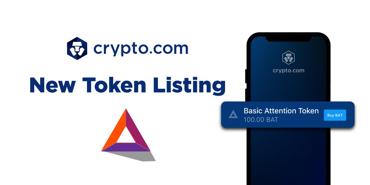 cryptocom's tweet photo. BAT is now listed on the @cryptocom Wallet &amp; Card App. Securely buy, sell, store and send the Basic Attention Token today in our app - https://t.co/vdEfLWHrOb $BAT @brave @AttentionToken @BAT_Community @BrendanEich #cryptocurrency https://t.co/2nwjFzFgsb