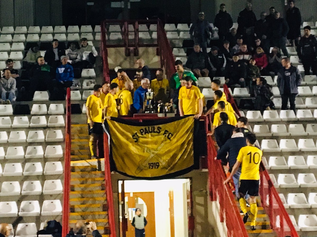 St Paul’s about to be presented with the Premiership Trophy and Wheway Cup after another great season thank you to our main sponsor Polar Capital for there on going support and proud to be <a href="/StSaviourJersey/">Parish Of St Saviour</a> Parish Team