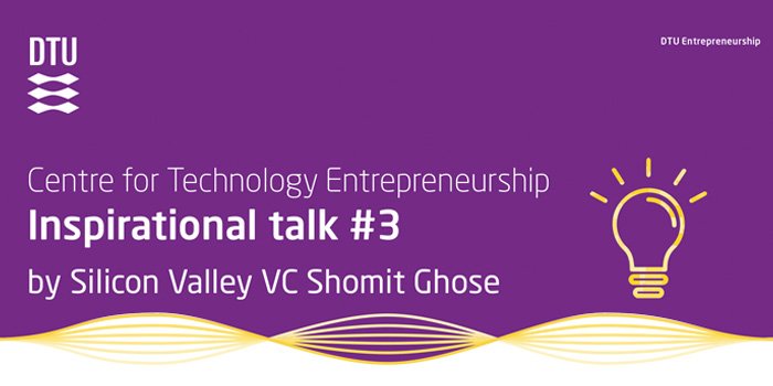 Please join us for a lunch seminar with Shomit Ghose - Sand Hill Road VC and UC Berkeley startup mentor. We are hosting InspirationalTalk #3: Iron Man vs Terminator: Technology’s Existential Battle in Big Data – on Wednesday 24 April 2019. Sign up here: tilmeld.events/inspirationalt…