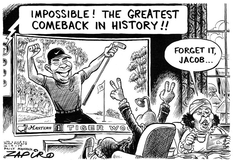 Zapiro On Twitter Zapiro S Cartoon Dailymaverick 16 April 2019 On Against The Odds Masters2019 Tigerwoods Themasters Presjgzuma Https T Co Kcazpjvg7x Https T Co Qznvhnnjdt