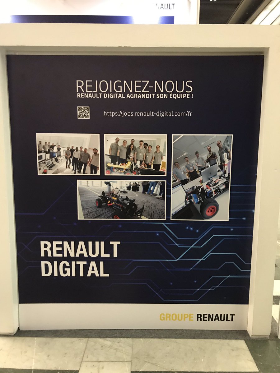 RenaultDigital_'s tweet image. 📌c’est parti pour 3 jours @DevoxxFR la team Tech de #renaultdigital vous y attend avec leur #robocar 🏎🏎🏎🏎