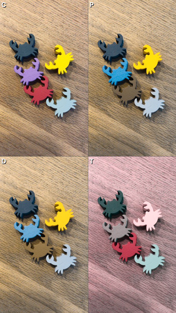 RMBLees's tweet photo. Wreck Raiders by @kidstablebg takes care of colourblind players, with their choice of 5 unique player colors. Top left is the original. Bravo! https://t.co/OHpBhu8gji