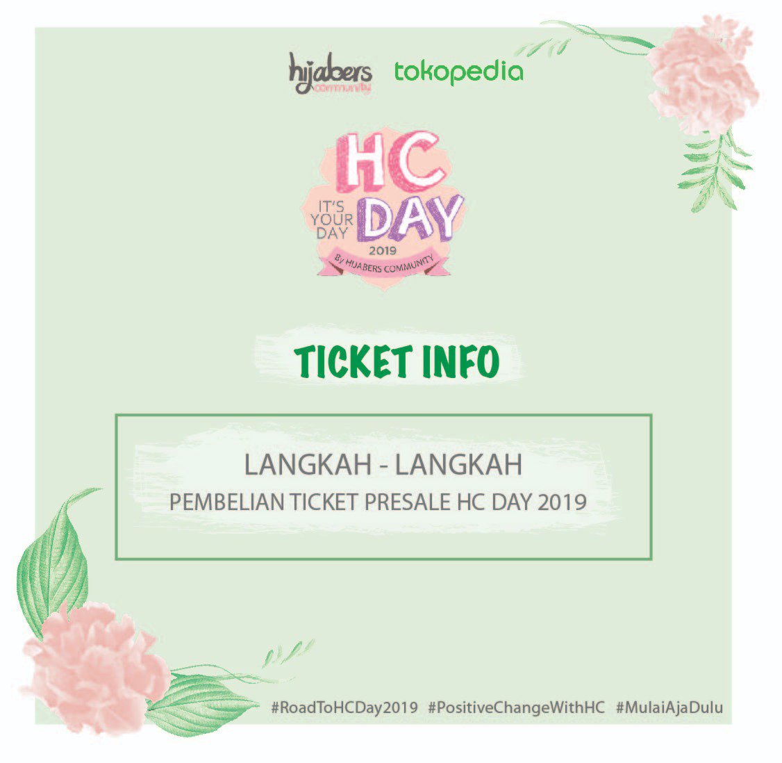 Nah, supaya lebih praktis pembelian tiket HC Day 2019 belinya di <a href="/tokopedia/">Tokopedia</a> aja. Yuk disimak langkah-langkahnya:
instagram.com/p/BwTd1ILlLHp/