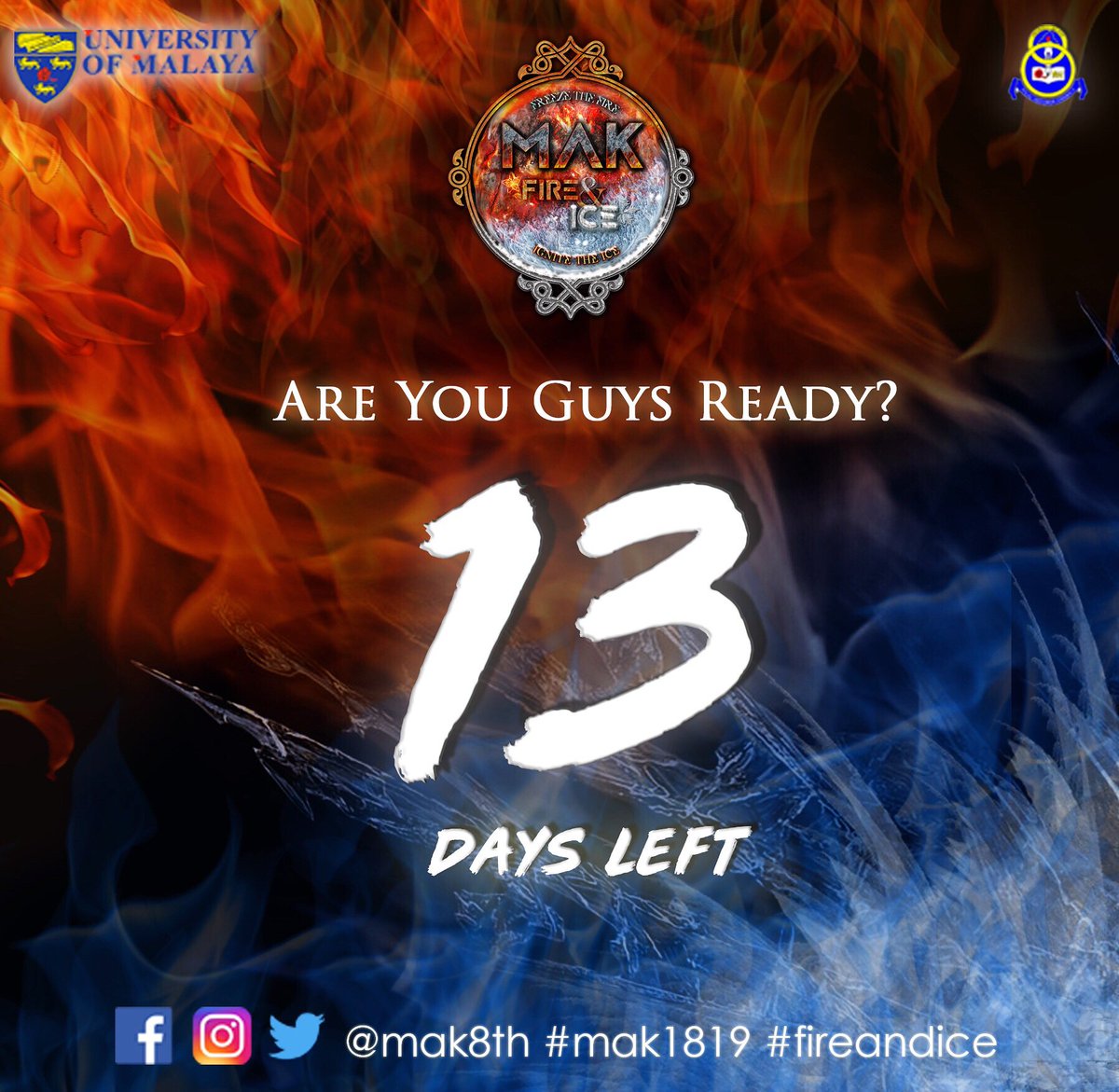 MAK8th's tweet photo. 13 dayssss left! #mak1819 https://t.co/0fm5smvdt6