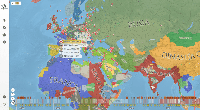 JulianMarquina's tweet photo. 💻🗺📜 Chronas, un #mapa interactivo en el que enseñar y aprender #Historia
🔗 https://t.co/C8l2jjMv8p
📜 #archivo
📚 #biblioteca https://t.co/kNkiedxTxd