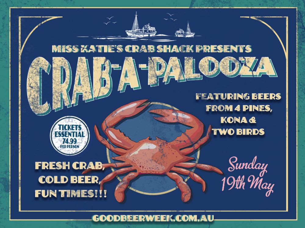 Bib up and get cracking at the Shack for a day of cold beers and crab! 

Enjoy four courses of crab matched with beers from <a href="/TwoBirdsBrewing/">Two Birds Brewing</a>,  <a href="/boatrockerbrew/">Boatrocker Brewery</a>, <a href="/4PinesBeer/">4 Pines Brewing Co.</a> and <a href="/KonaBrewingCo/">Kona</a>.

Wear a white shirt at your own peril: bit.ly/2CZVaNv #GBW19