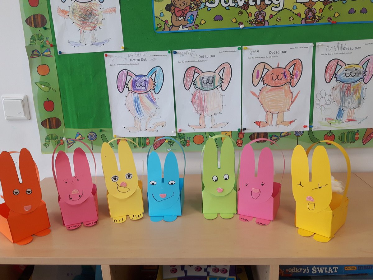 M_Paszkiewicz's tweet photo. #MSFTEduChat #edChatEU #eu_schoolnet #eTwinning #Preschool #artsandcrafts4kids We are ready for the Easter Egg Hunt. My preschoolers are so excited! https://t.co/14vJQrgyyK