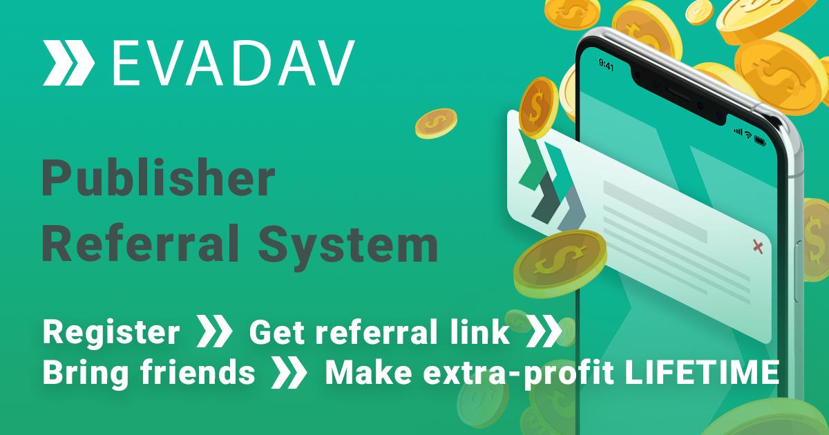 EVADAV2's tweet photo. It's good to earn while you work, but it's even better to earn while you rest. That's why EvaDav offers a referral system for all its publishers – a lifetime 5% of the profit of all attracted publishers 🔥
Get it now 💰: https://t.co/lAHyFLHmvd
#pushad #push #pushnotifications https://t.co/k7zgaOWgKb