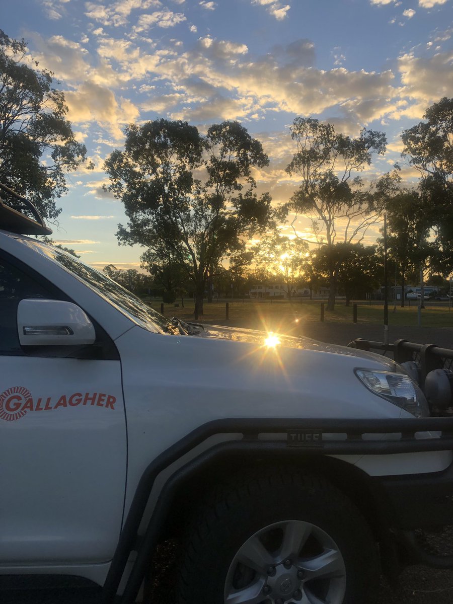 The sun might be setting but we’re still out chasing that daylight #onemorefarmcall #gallagherlife