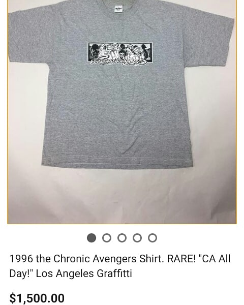 chroniCAvenger's tweet image. Found this on esty.. Wow 1500 per shirt.. I wonder how many they sold.. Circa 1996 #caallday #kbhcrew #chroniCAvengers  #graffiti #vintage #hiphop #LosAngeles #longbeach  #90s  #westcoast  #motivation #grind #entrepreneur #success  #inspiration #life  #ambition