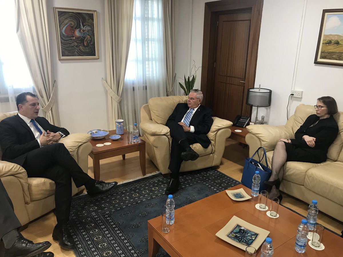 GLakkotrypis's tweet photo. Always a pleasure to meet @SenatorMenendez, a Ranking Member of the #US Senate Committee on Foreign Relations, with great knowledge and understanding of the #EastMed. We had the opportunity for an in-depth discussion on the hydrocarbons potential of the region &amp; the #Cyprus #EEZ. https://t.co/JkLcPNikw5