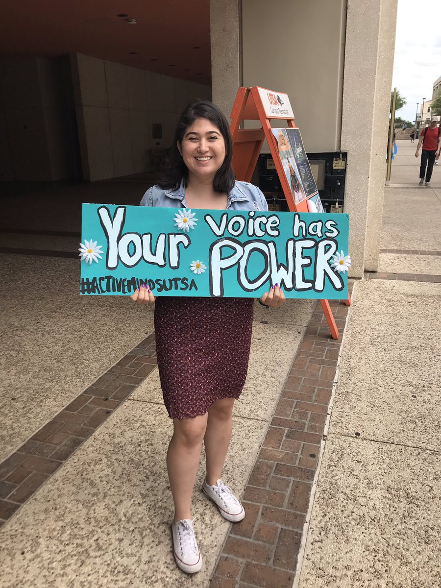 activemindsutsa's tweet photo. #ActiveMindsUTSA is tabling from 10 AM to 2 PM in front of the MH building. Stop by and grab a pledge/ribbon!Tonight at 5:30 we have a guest speaker coming to talk about healthy relationships and consent #rapecrisiscenter  #Saam #sexualassaultandprevention #sexualassaultawareness https://t.co/avDFxBUJrA