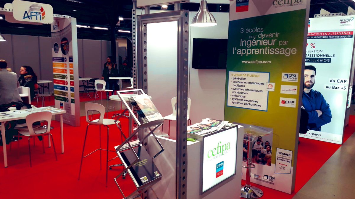 Le <a href="/Cefipa/">Cefipa</a> est présent à la Fête des Métiers de l’orientation et de l’alternance !
Nous vous attendons nombreuses et nombreux jusqu’à 18h au Parc Floral (Paris 12) !
#Alternance #Apprentissage #Ingenieurs #Cesi #Cnam #EPF
