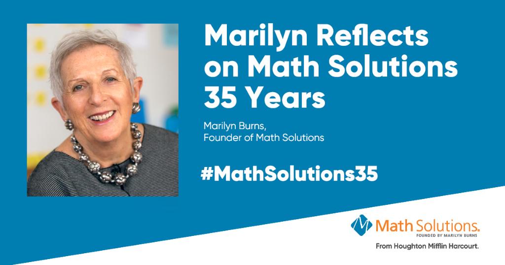 Math_Solutions's tweet photo. We're turning 35! Let's celebrate. @mburnsmath and @pclark_patty take a look at how Math Solutions has evolved over the years. Share your memories of Math Solutions on social with us using #MathSolutions35.
https://t.co/xDoZr8EMdB https://t.co/TmAT3hhcrZ