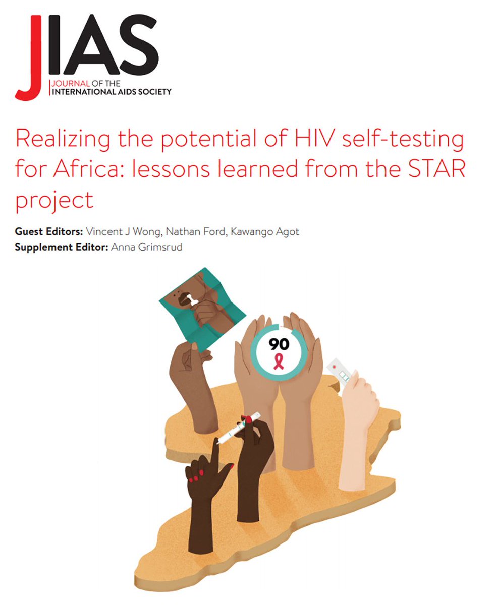 iasociety's tweet photo. Presenting new findings on HIV self-testing, the latest @jiasociety supplement βRealizing the potential of #HIV self-testing for Africa: lessons learned from the STAR projectβ provides clear routes for improved self-testing implementation and scale-up https://t.co/l3pxPE7omd https://t.co/dLFfwvgCGp