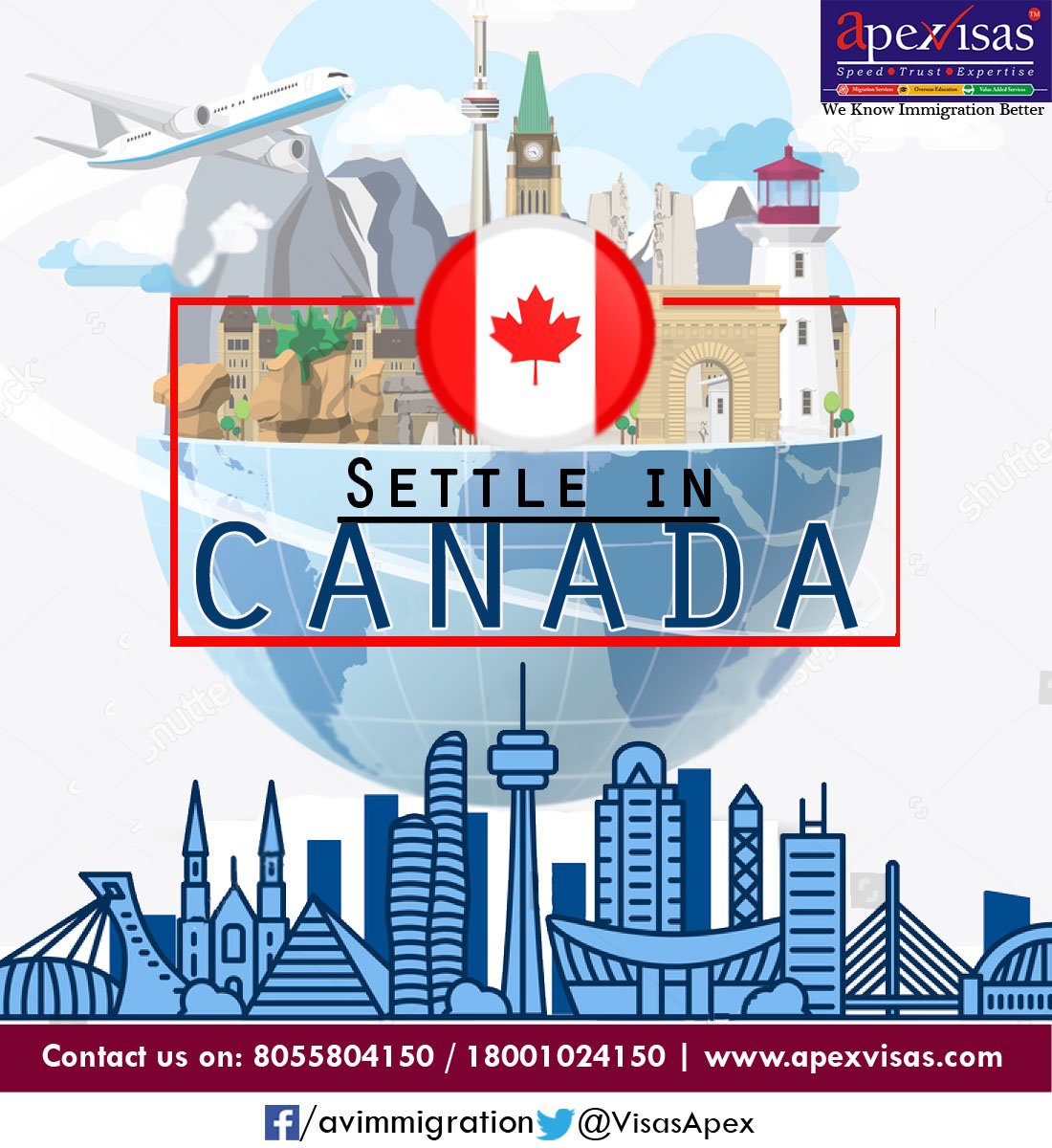 Settle in #Canada as a New Immigrant on permanent basis.
If you are looking for #Canadaimmigrationconsultants on how to apply for #CandaPRVisa contact us on: 8055804150 / 18001024150
apexvisas.com
#ApexVisas #LiveinCanada #ImmigrationToCanada