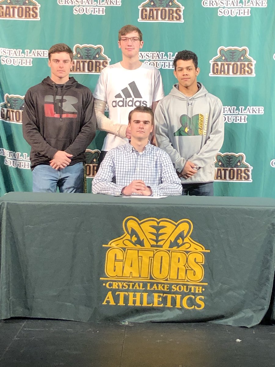 PDWalsh65's tweet photo. Signing day at Crystal Lake South. @joeywalsh0 inks his commitment to @Harper_Baseball . Nicely done kid, couldn’t be more proud of you. #clsbaseball #harperhawks #fatherspride #hey19 https://t.co/z87i28Jb09