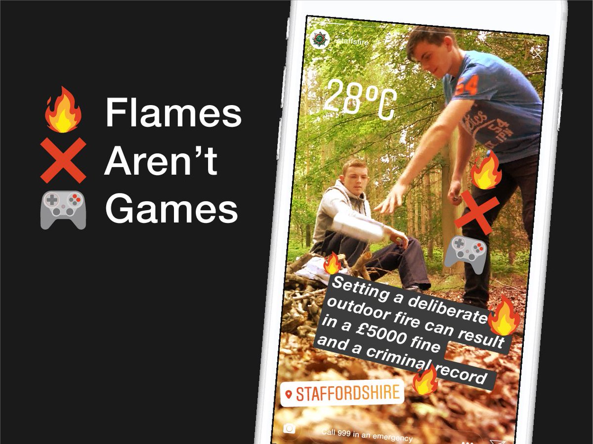 NECSafety's tweet photo. Staffordshire Fire and Rescue Service relaunches campaign on deliberate fires https://t.co/Cf2jpn3IBL @StaffsFire #FlamesArentGames https://t.co/dsM8NG1VXT