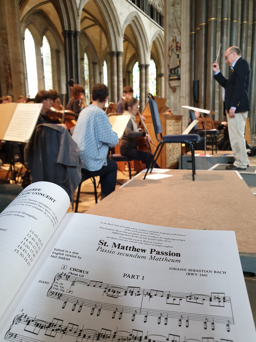 What a venue for my first #StMatthewPassion solos! Hugely excited to be singing alongside @salcathchoir, @FlorilegiumUK, @LottieLBowden and @TomFHerring in @SalisburyCath tonight. Bach is good for the soul...
#HolyWeek2019