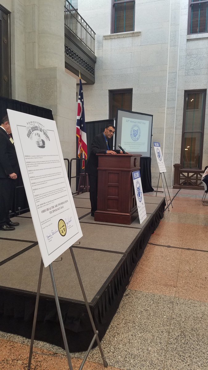 eHealthOhio's tweet photo. Ajay Sharma opens OHIT Day 2019 #ohit2019 @CSOHIMSS @HIMSS https://t.co/mrMXphLJZY