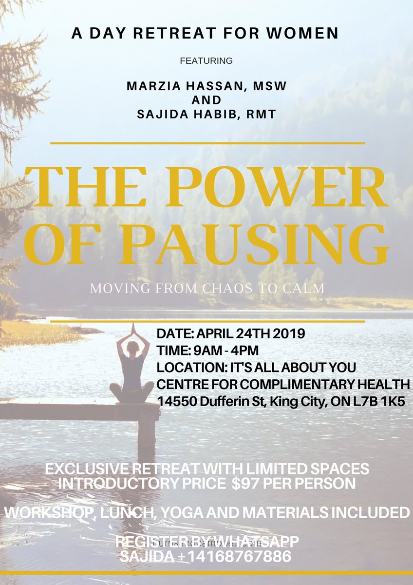 marziahassanTO's tweet image. Excited to welcome awesome women for the first #powerofpausing #dayretreat #Mindfulness #Toronto #GTA