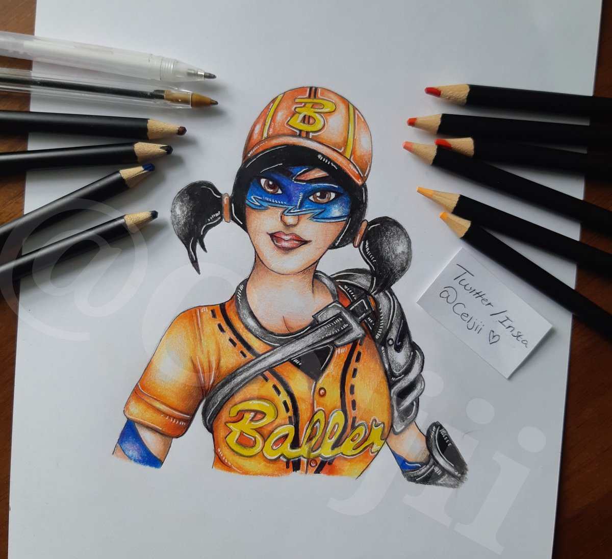 Celjii's tweet photo. One of my favourite skins so had to draw her! Fastball πβΎοΈ @FortniteGame #fortnite #fortniteart #fortnitefanart #fortnitefastball #fortniteskin #fortnitesketch #fortnitedrawing https://t.co/Vm08kUHZaE