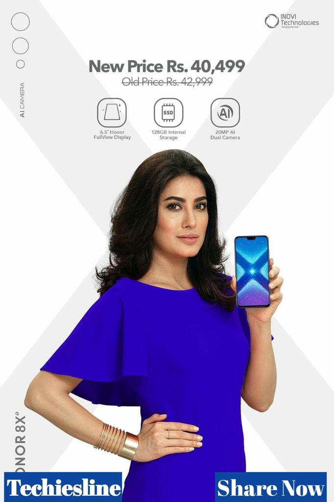 8171Program's tweet photo. GOOD NEWS! 😍 @honorpakistan slashed the price of the award winning smartphone #Honor8X (128GB). Now available for only Rs. 40,499.
#BeyondLimits #HonorPakistan
#Techiesline https://t.co/vxaVHAmppW