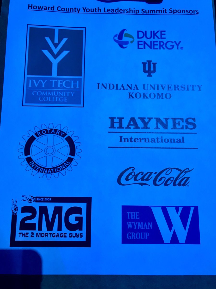 Check out these great sponsors for this years Student Leadership Summit. <a href="/IUKokomo/">IU Kokomo</a> <a href="/IvyTechKokomo/">Ivy Tech Kokomo</a> <a href="/DukeEnergy/">Duke Energy</a> <a href="/KokomoCoke/">Coca-Cola Kokomo</a> <a href="/TheWymanGroup/">The Wyman Group</a> Two Mortgage Guys - Haynes International <a href="/Rotary/">Rotary International</a> noon - thank you all for your investment in our Student Leaders!