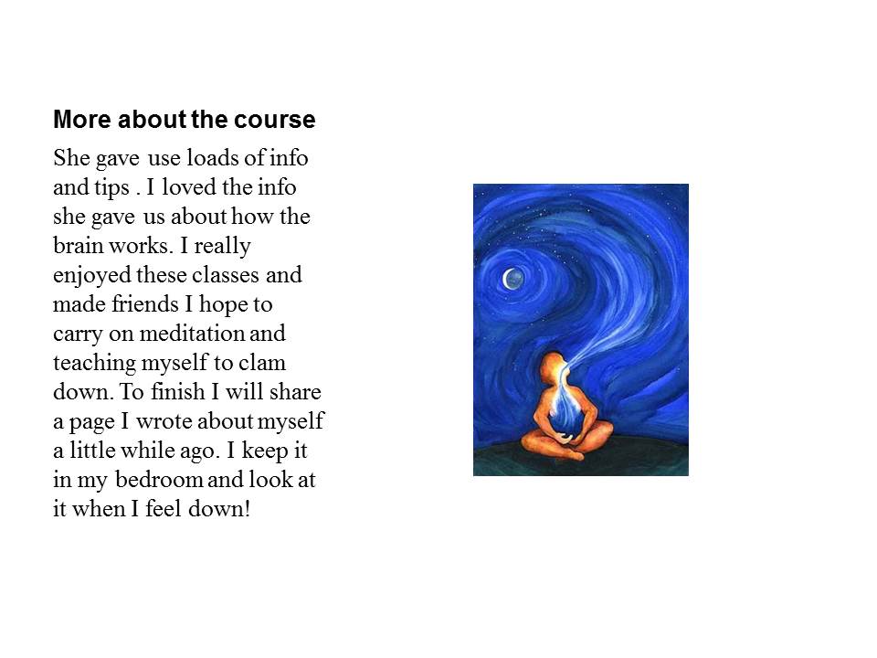 os_hypnotherapy's tweet photo. Hello @Jacqueline_Gold I help children and adults understand, accept and managing strong emotions better. This #WOW feedback if from one of my recent students in #Oxford. Amazing #transformation and self-awareness. Thank you #WOW https://t.co/x4rZ1LAvBo