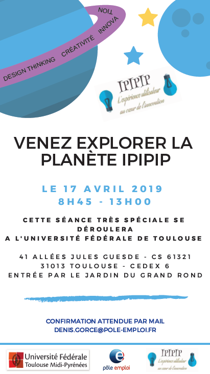 dgorce's tweet photo. 💡 Session #IPIPIP #9 
La thématique tenue secrète était l' Image de @pole_emploi 💥
Les participants ont tenu bon pour aller au bout des 5 épreuves du #DesignThinking 
Merci à @Univ_Toulouse pour l'accueil et la participation active 👏 https://t.co/O3wyw7F37N
