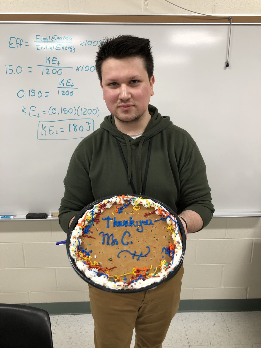 beaudillon20's tweet image. Surprised our Physics student teacher with a cookie cake for one of his last days in our class! Thank you Mr. Cisneros! #bpspride @BataviaHS @BPS101