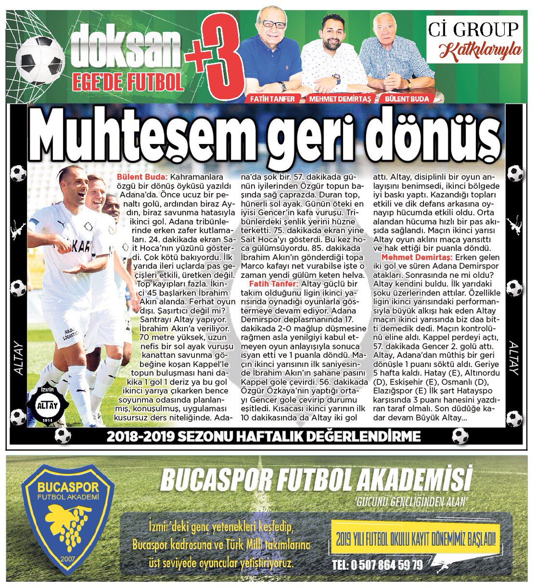 ayberkgokbak's tweet photo. #Milliyet #MilliyetEge #MilliyetEgeSpor #Doksa #Artı #Üç #Muhteşem #Geri #Dönüş @forzaaltay_ @altaynett @altaytd1914 @altay1914td @ozgurozkaya @mehmetdmrts83 @BudaBulent @fatihtanfer https://t.co/42t7Vqt0Ow