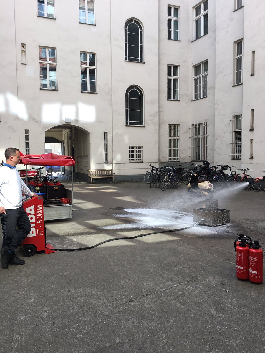 Fire drill at work #safetyfirst first time  putting out a fire