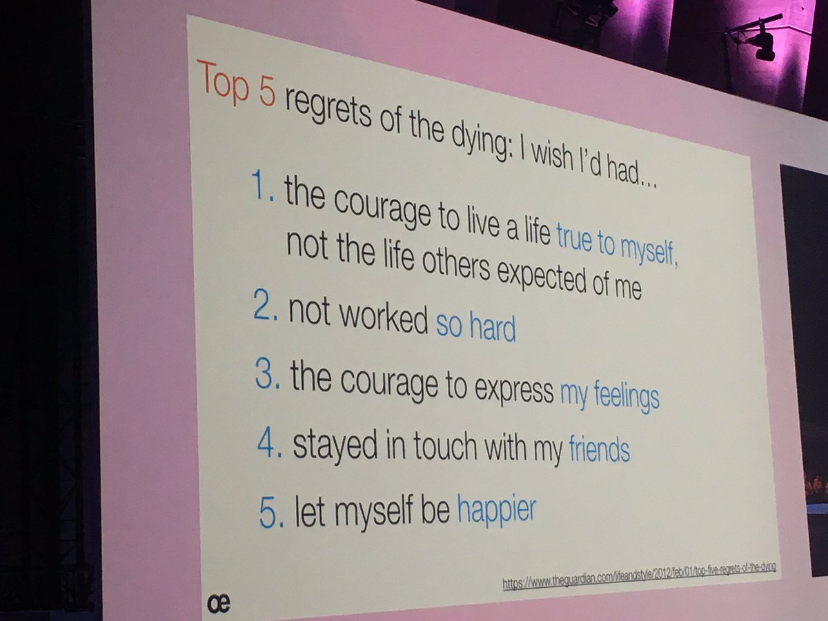 ce_cile's tweet image. Toujours un bon rappel : le top 5 des regrets que les gens ont au moment de mourir. #Netexplo