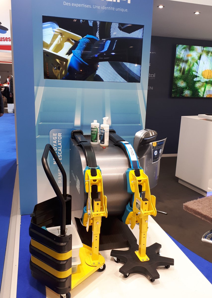 #EuroPropre : Notre gamme de matériels de nettoyage des rampes d'escalator est en démo ! Retrouvez-la stand Q14.