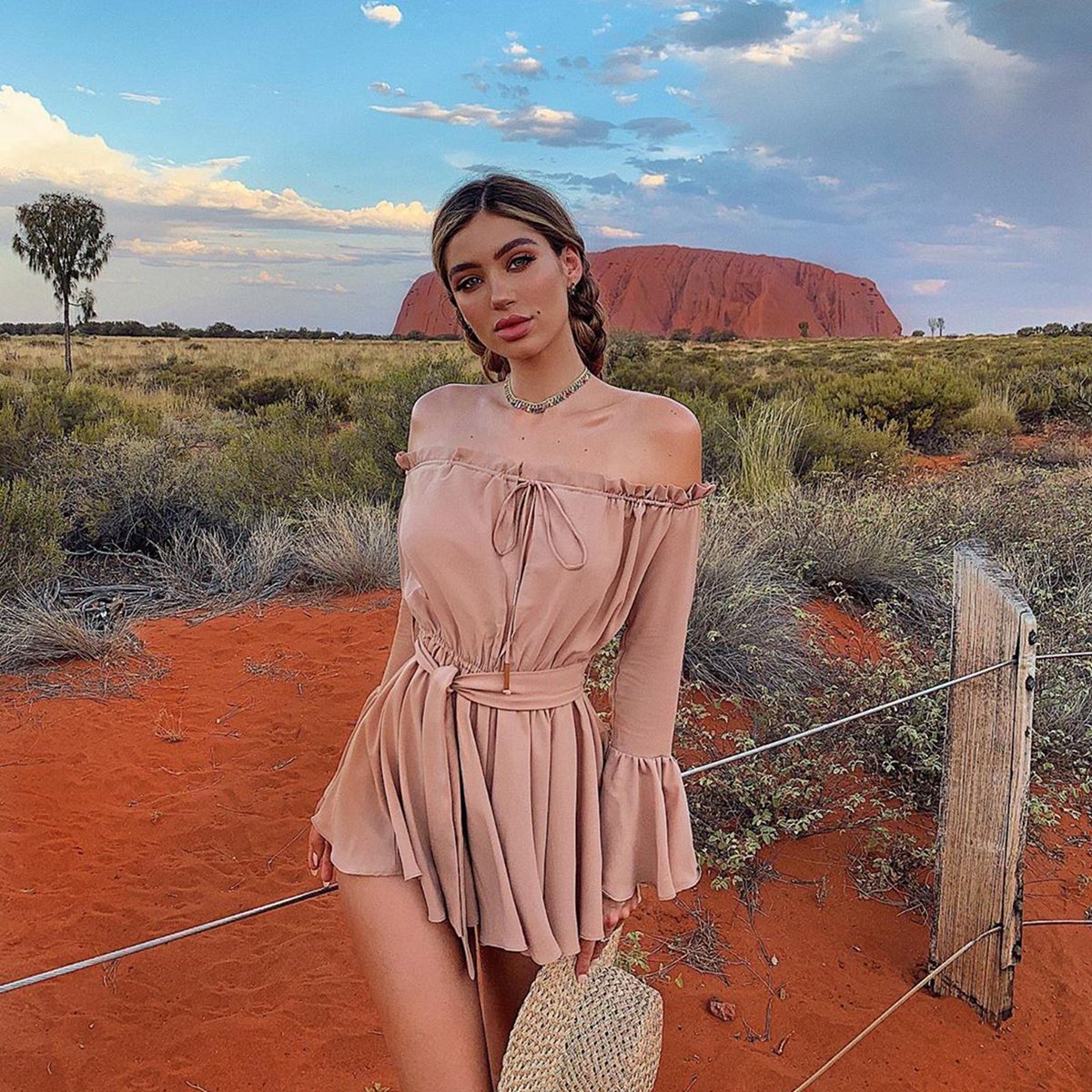 oh polly beige playsuit