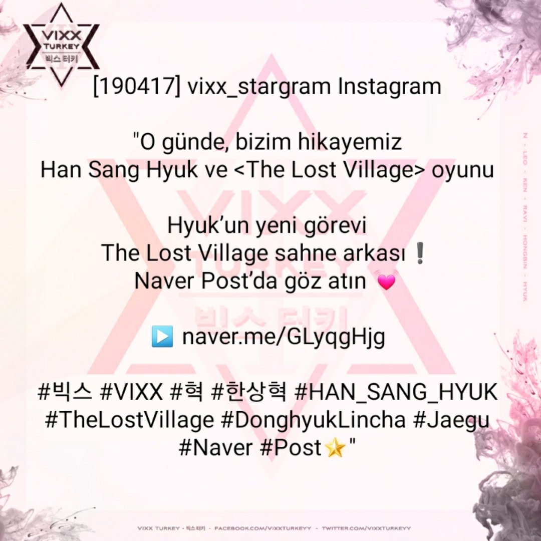 VixxTurkeyy's tweet photo. [190417] vixx_stargram Instagram

▶️ https://t.co/xYXLMAGoTJ

#빅스 #VIXX #혁 #한상혁 #HAN_SANG_HYUK #TheLostVillage #DonghyukLincha #Jaegu #Naver #Post🌟 https://t.co/xR1Ig03ev5