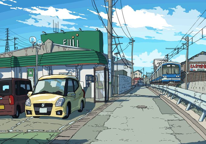 むかし住んでた処を描いた 