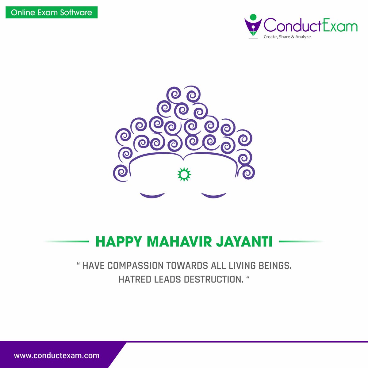 conductexam's tweet photo. Live and let live, a very #HappyMahavirJayanti

#Onlineexamsoftware #ConductExam #Offlineexamsoftware #Onlineassessment #Onlineexamination #education #Onlinelearning #MahavirJayanti2019 https://t.co/Ly83FC4ayv